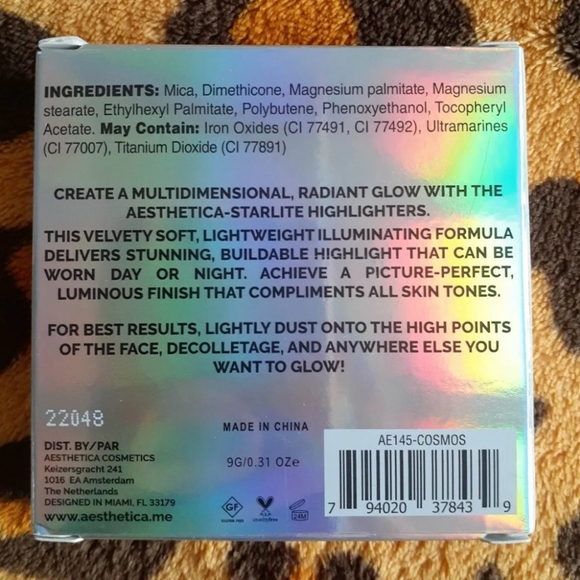 AESTHETICA STARLITE HIGHLIGHTER color: cosmos (Sparkling Rose Gold 9G / 0.31 oz - Picture 4 of 5